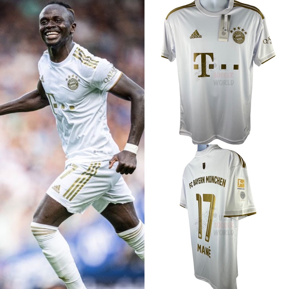 New 2022/23 FC Bayern Munich Mané #17 Away Mens Soccer Jersey
